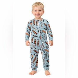 Pixie Lane Toddler Boys Skater Onesie PJ Size 2